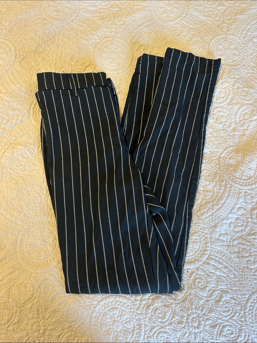 Garage Black Pinstripe Pants